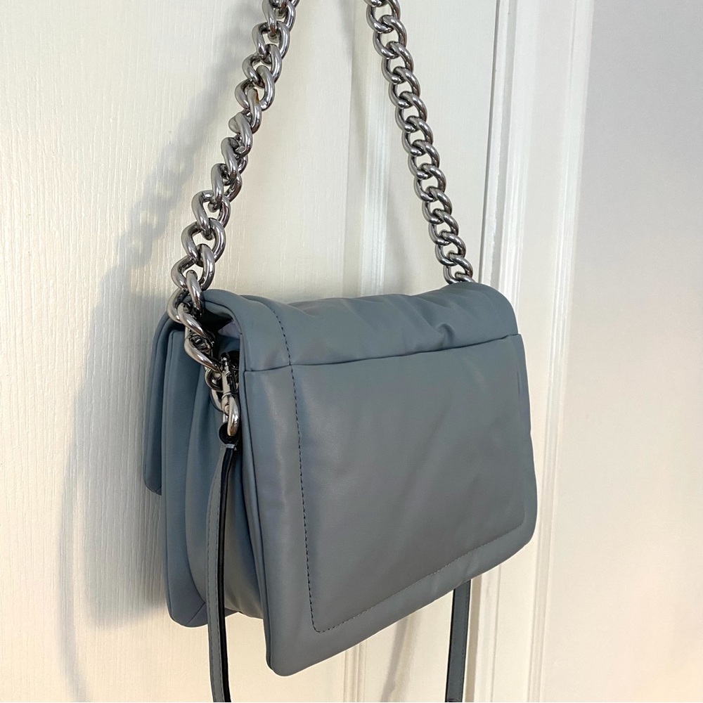 Marc Jacobs Blue Gray Quilted Crossbody Bag with Chain - Picture 8 of 11